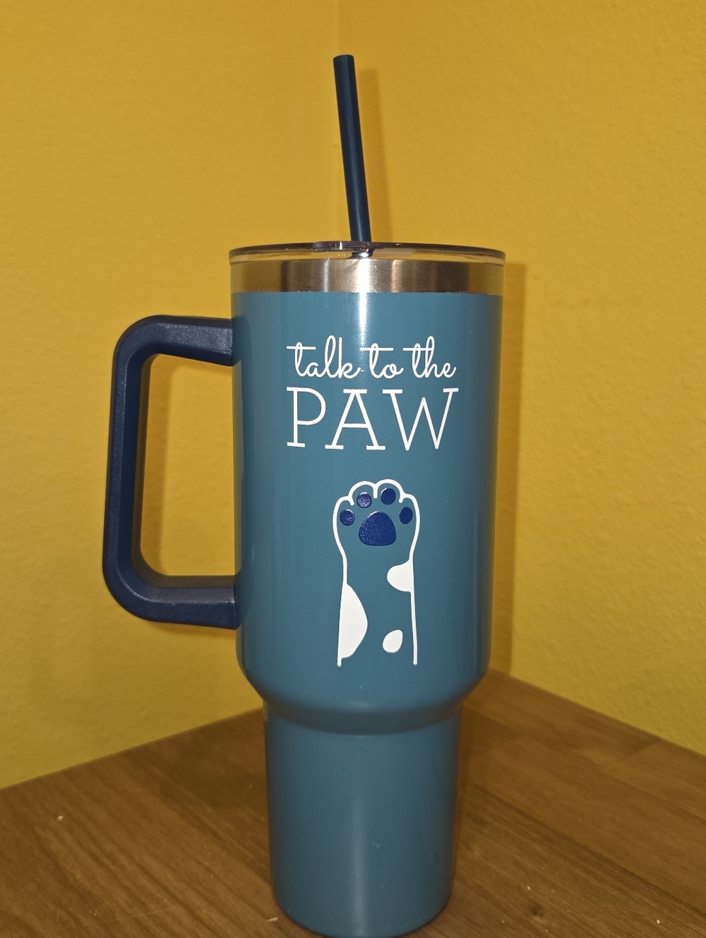 NWT "Talk To The Paw" Travel Mug 40oz